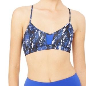 ALO Yoga Blue Snake Print Sports Bra